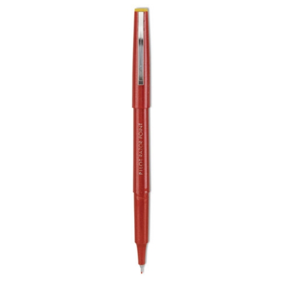 Picture of Razor Point Fine Line Porous Point Pen, Stick, Extra-Fine 0.3 Mm, Red Ink, Red Barrel, Dozen