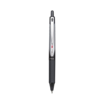 Picture of Vball Rt Liquid Ink Roller Ball Pen, Retractable, Fine 0.7 Mm, Black Ink, Black/white Barrel
