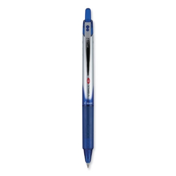Picture of Vball Rt Liquid Ink Roller Ball Pen, Retractable, Fine 0.7 Mm, Blue Ink, Blue/white Barrel