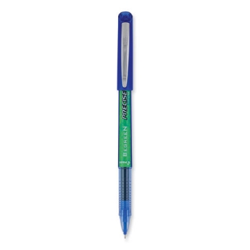 Picture of Precise V5 Begreen Roller Ball Pen, Stick, Extra-Fine 0.5 Mm, Blue Ink, Blue Barrel, Dozen