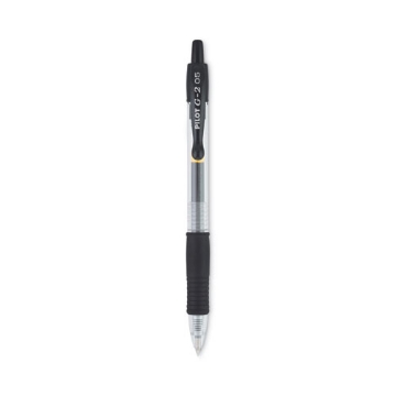 Picture of G2 Premium Gel Pen, Retractable, Extra-Fine 0.5 mm, Black Ink, Smoke/Black Barrel, Dozen