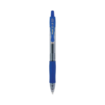 Picture of G2 Premium Gel Pen, Retractable, Bold 1 mm, Blue Ink, Smoke/Blue Barrel, Dozen