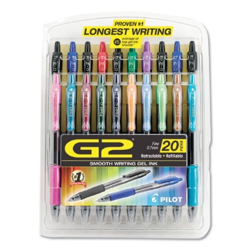 Picture of G2 Premium Gel Pen, Retractable, Fine 0.7 Mm, Assorted Ink And Barrel Colors, 20/pack