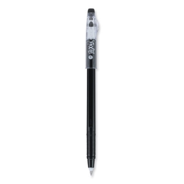 Picture of Frixion Colorsticks Erasable Gel Pen, Clipless Stick, Fine 0.7 Mm, Black Ink, Black Barrel, Dozen