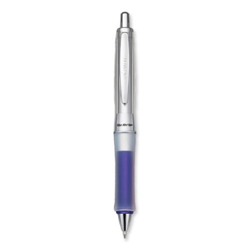 Picture of Dr. Grip Center Of Gravity Ballpoint Pen, Retractable, Medium 1 Mm, Black Ink, Silver/navy Grip Barrel