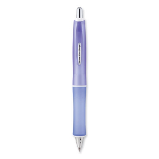 Picture of Dr. Grip Frosted Advanced Ink Ballpoint Pen, Retractable, Medium 1 Mm, Black Ink, Purple Barrel
