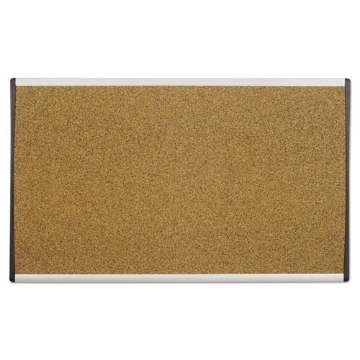 Picture of ARC Frame Cubicle Cork Board, 24 x 14, Tan Surface, Silver Aluminum Frame