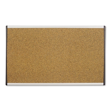 Picture of ARC Frame Cubicle Cork Board, 30 x 18, Tan Surface, Silver Aluminum Frame