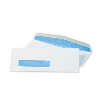 Picture of Security Tint Window Envelope, #8 5/8, Commercial Flap, Gummed Closure, 3.63 x 8.63, White, 500/Box