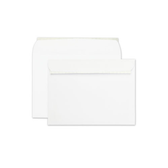 Picture of Open-Side Booklet Envelope, #10 1/2, Cheese Blade Flap, Redi-Strip Adhesive Closure, 9 x 12, White, 100/Box
