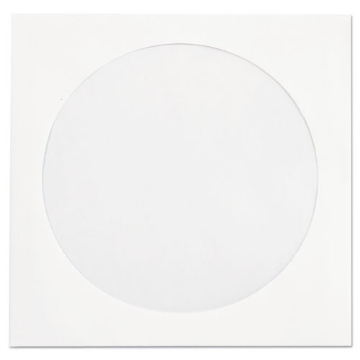 Picture of CD/DVD Sleeves, 1 Disc Capacity, White, 250/Box