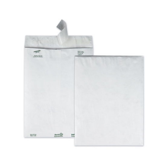 Picture of Lightweight 14 lb Tyvek Catalog Mailers, #12 1/2, Square Flap, Redi-Strip Adhesive Closure, 9.5 x 12.5, White, 100/Box