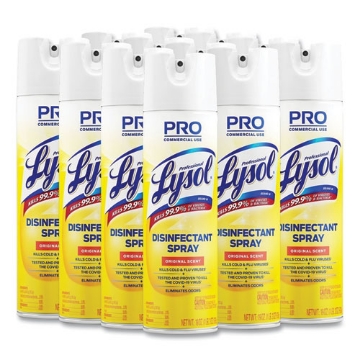Picture of Disinfectant Spray, Original Scent, 19 Oz Aerosol Spray, 12/carton
