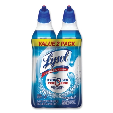 Picture of Toilet Bowl Cleaner With Hydrogen Peroxide, Ocean Fresh, 24 Oz Angle Neck Bottle, 2/pack, 4 Packs/carton