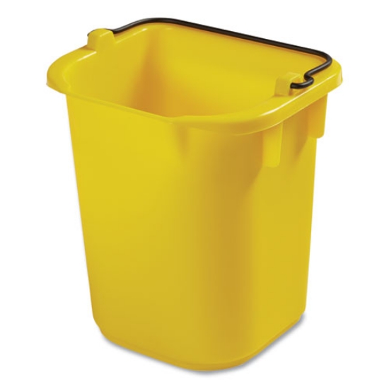 Picture of 5-Quart Disinfecting Utility Pail, Plastic, Yellow, 4/Carton