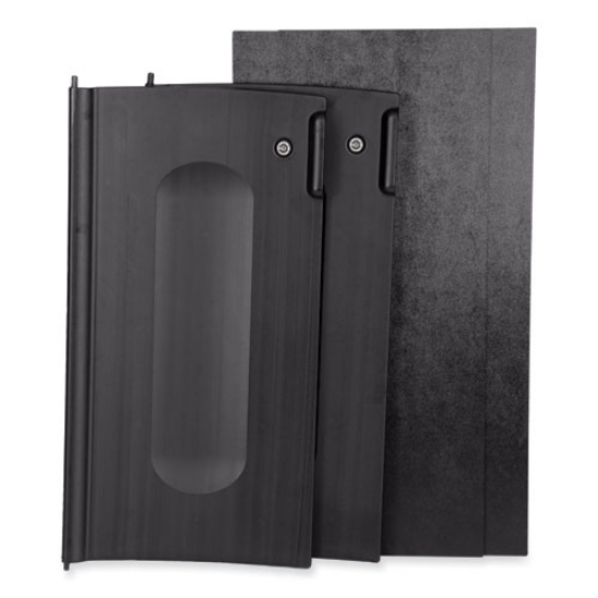 Picture of Executive Janitorial Cleaning Cart Locking Cabinet Door Kit, Black
