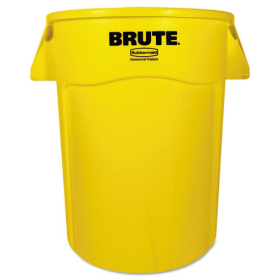 Picture of Vented Round Brute Container, 44 gal, Plastic, Yellow