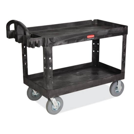 Picture of Heavy-Duty Platform Truck Cart, 1,200 Lb Capacity, 24 X 48 Platform, Black