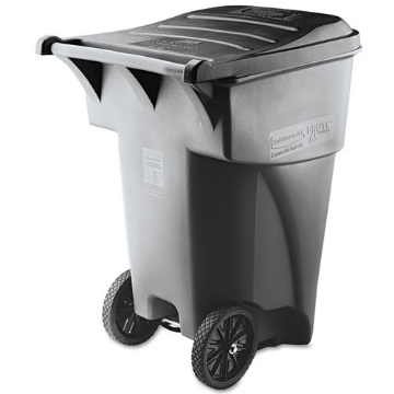 Picture of Brute Roll-Out Heavy-Duty Container, 95 gal, Polyethylene, Gray