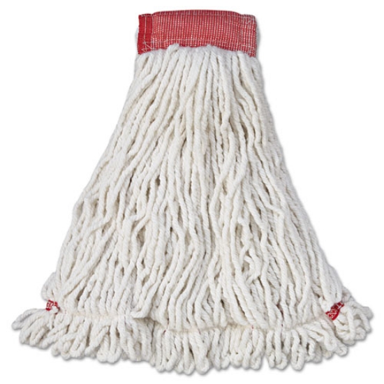 Picture of Web Foot Wet Mop Head, Shrinkless, Cotton/synthetic, White, Large, 6/carton