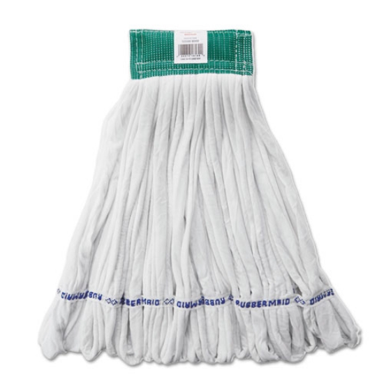 Picture of Rough Floor Mop Head, Medium, Cotton/synthetic, White, 12/carton