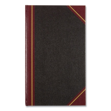 Picture of Texthide Eye-Ease Record Book, Black/burgundy/gold Cover, 14.25 X 8.75 Sheets, 300 Sheets/book