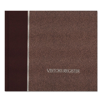 Picture of Hardcover Visitor Register Book, Burgundy Cover, 9.78 X 8.5 Sheets, 128 Sheets/book