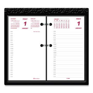 Picture of Daily Calendar Pad Refill, 6 x 3.5, White/Burgundy/Gray Sheets, 12-Month (Jan to Dec): 2024