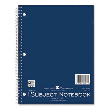Picture of Subject Wirebound Promo Notebook, 1-Subject, Wide/Legal Rule, Asst Cover, (70) 10.5x8 Sheets, 24/CT, Ships in 4-6 Bus Days