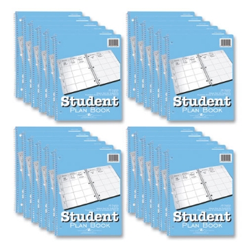 Picture of Student Plan Book, Undated, Light Blue Cover, (45) 11 x 8.5 Sheets, 24/Carton, Ships in 4-6 Business Days