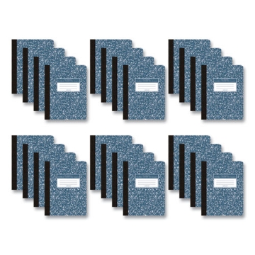 Picture of Hardcover Marble Composition Book, Unruled, Blue Marble Cover, (100) 9.75 x 7.5 Sheets, 24/Carton, Ships in 4-6 Business Days