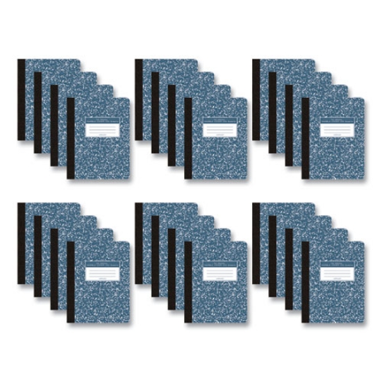 Picture of Hardcover Marble Composition Book, Unruled, Blue Marble Cover, (100) 9.75 x 7.5 Sheets, 24/Carton, Ships in 4-6 Business Days