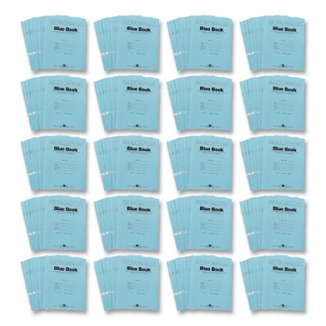 Picture of Examination Blue Book, Wide/Legal Rule, Blue Cover, (6) 8.5 x 7 Sheets, 1,000/Carton, Ships in 4-6 Business Days