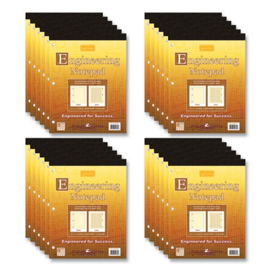 Picture of Covered Engineering Pad, 5 sq/in Quadrille Rule, 80 Buff 8.5 x 11 Sheets, 24/Carton, Ships in 4-6 Business Days