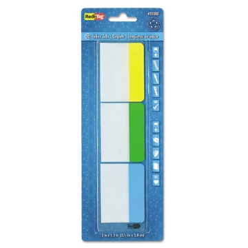 Picture of Write-On Index Tabs, 1/5-Cut, Assorted Colors, 2" Wide, 30/Pack