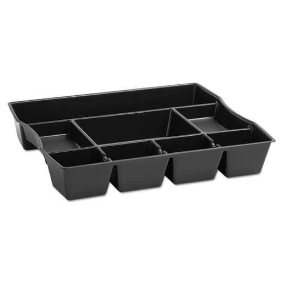 Picture of Regeneration Deep Drawer Organizer, Eight Compartments, 14.88 X 11.88 X 2.5, Plastic, Black