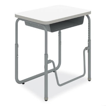 Picture of AlphaBetter 2.0 Height-Adjust Student Desk with Pendulum Bar, 27.75 x 19.75 x 22 to 30, Dry Erase, Ships in 1-3 Business Days