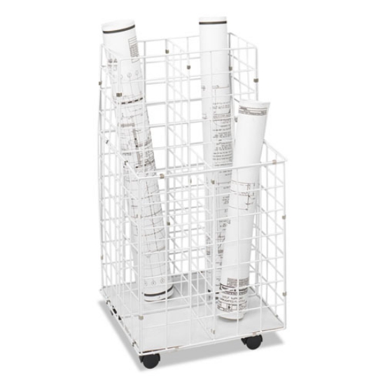 Picture of Wire Roll Files, 4 Compartments, 16.25w X 16.5d X 30.5h, White