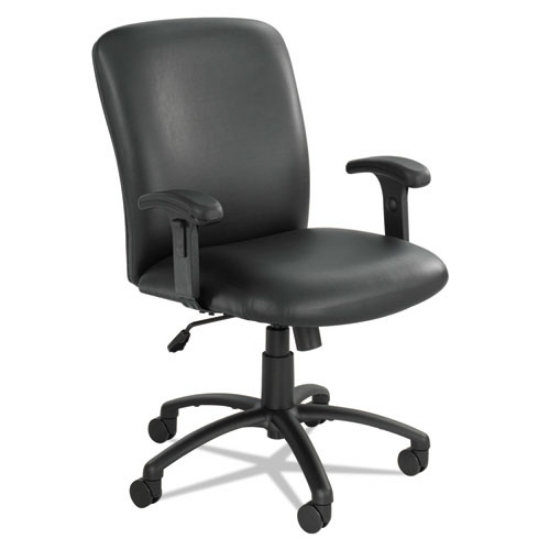 Picture of Uber Big/tall Series High Back Chair, Vinyl, Supports Up To 500 Lb, 19.5" To 23.5" Seat Height, Black