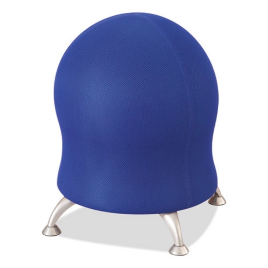 Picture of Zenergy Ball Chair, Backless, Supports Up to 250 lb, Blue Fabric, Ships in 1-3 Business Days