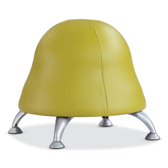 Picture of Runtz Ball Chair, Backless, Supports Up to 250 lb, Green Vinyl Seat, Silver Base, Ships in 1-3 Business Days