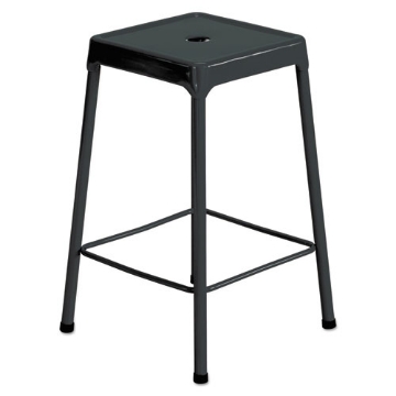 Picture of Counter-Height Steel Stool, Backless, Supports Up To 250 Lb, 25" Seat Height, Black