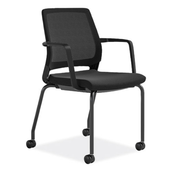 Picture of Medina Guest Chair, Supports Up to 275 lb, 18" Seat Height, Black Seat/Back/Base, Ships in 1-3 Business Days
