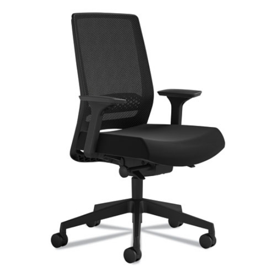 Picture of Medina Deluxe Task Chair, Supports Up To 275 Lb, 18" To 22" Seat Height, Black