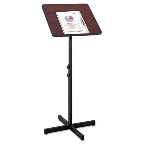 Picture of Adjustable Speaker Stand, 21 X 21 X 29.5 To 46, Mahogany/black