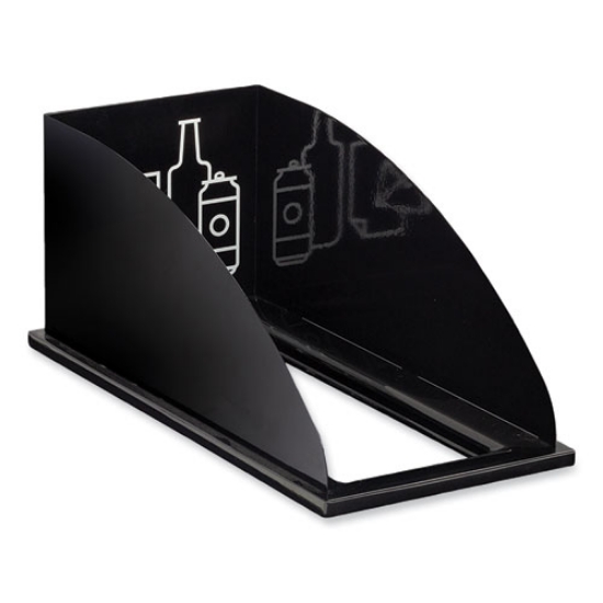 Picture of Mixx Recycling Center Lid, Topper Style, 9.87w x 19.87d x 0.62h, Black, Ships in 1-3 Business Days