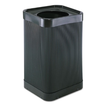 Picture of at-your-disposal top-open receptacle, 38 gal, polyethylene, black