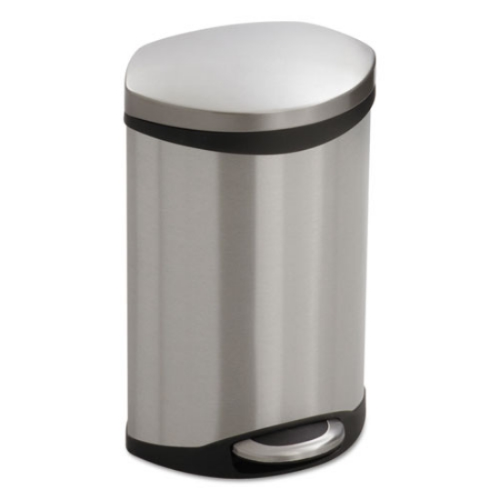 Picture of step-on medical receptacle, 3 gal, steel, stainless steel