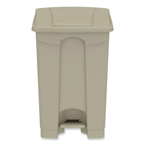 Picture of Plastic Step-On Receptacle, 12 gal, Plastic, Tan, Ships in 1-3 Business Days