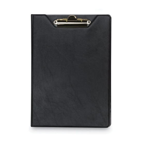 Picture of Value Padfolio, Heavyweight Sealed Vinyl, Brass Clip, Inside Front Pocket, Black